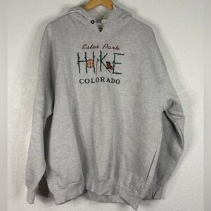 Alpine Cotton Hike Estes Park Colorado embroidered hooded sweatshirt Outdoor